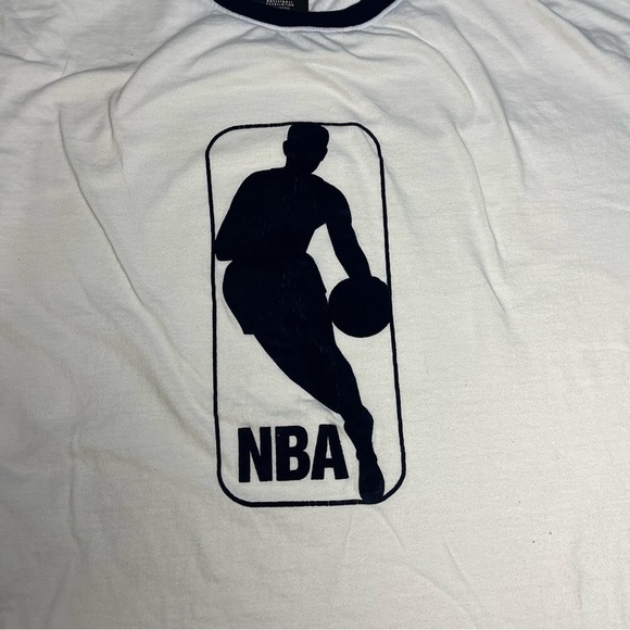 Vintage UNK NBA White T Shirt 90’s Michael Jordan Logo Men Size XL - Picture 5 of 9